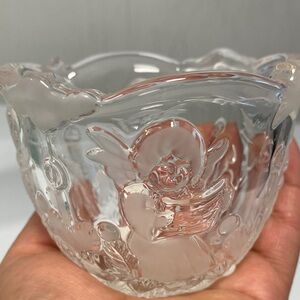 MIKASA  HOLIDAY LIGHTS" ANGEL VOTIVE BOWL CANDLE HOLDER NO BOX